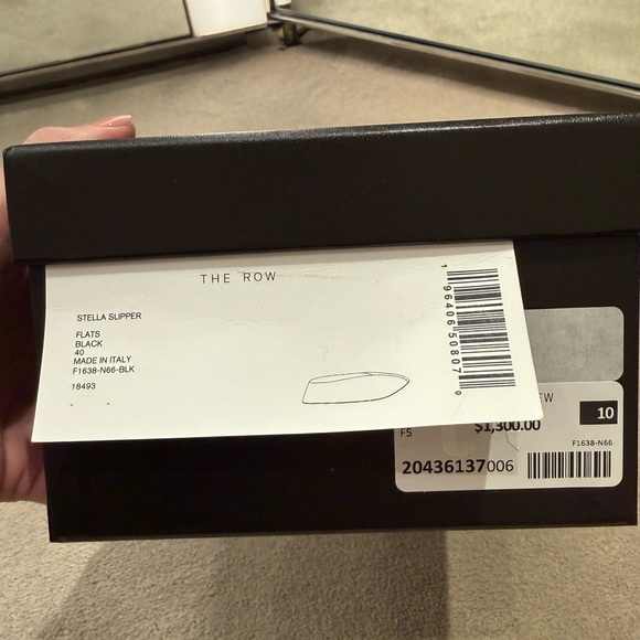 NIB The Row Black Leather Stella Ballet Flats size 10 - Picture 9 of 9